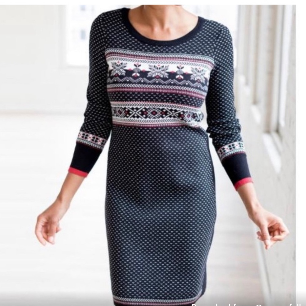 Hanna Andersson Fair Isle Sweater Dress